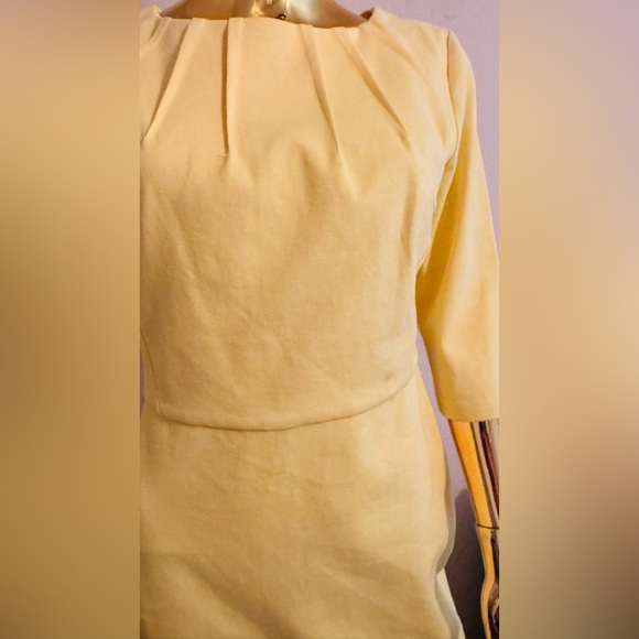 Marycrafts Elegant Form Fitting Yellow Pencil Back Split Dress, Size 10, NWT - Picture 8 of 10